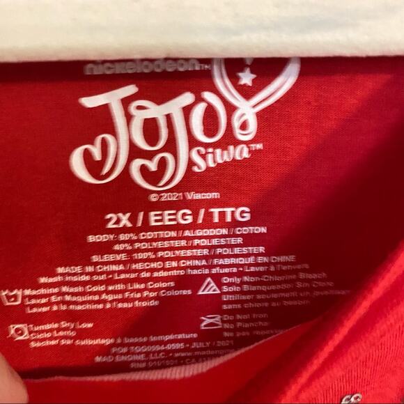 Jojo Siwa top Christmas Girls XXL Slayin it Santa sleigh sequin ruffle 18-20 NWT - Picture 4 of 8